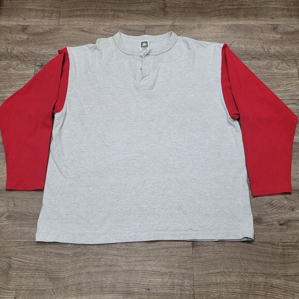 VTG Woody's Saloon Long Sleeve Henley Shirt Mens XL Gilbert MN Cotton Deluxe - Picture 3 of 11